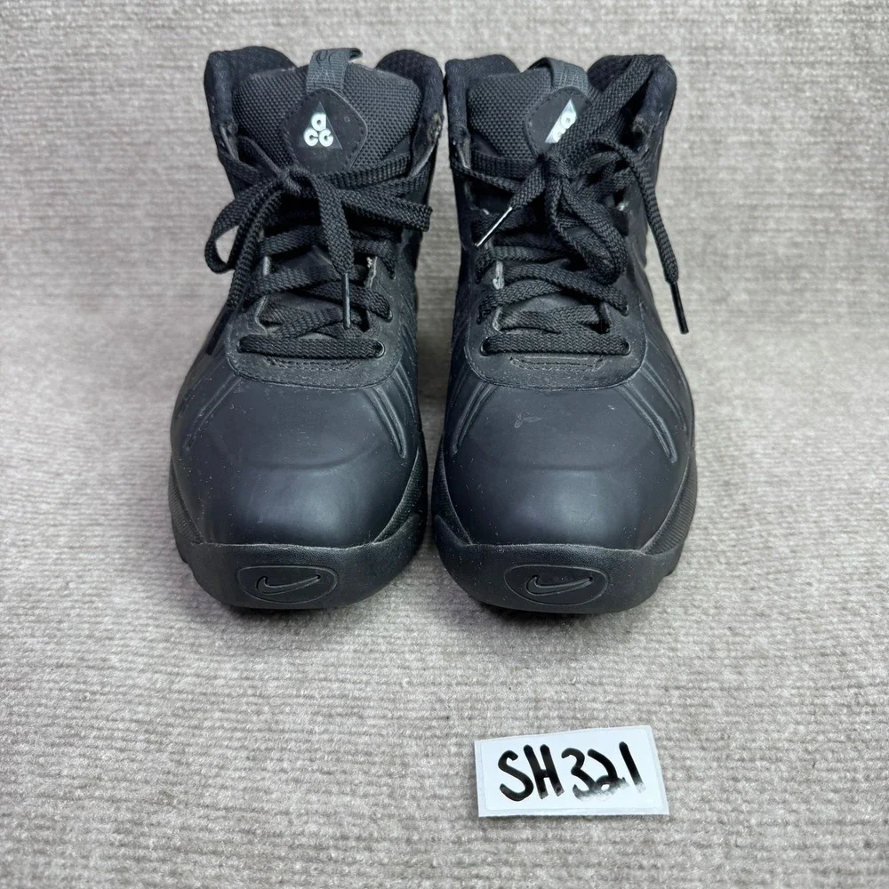 Nike Air Bakin Posite 'Triple Black' Youth 5.5Y Black‎ Hiking Boots 415116-002